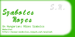 szabolcs mozes business card