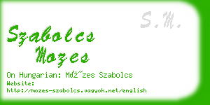 szabolcs mozes business card